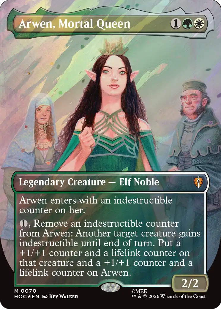 Arwen, Mortal Queen (Borderless) (Surge Foil) [The Hobbit: Eternal-Legal] | Card Merchant Takapuna