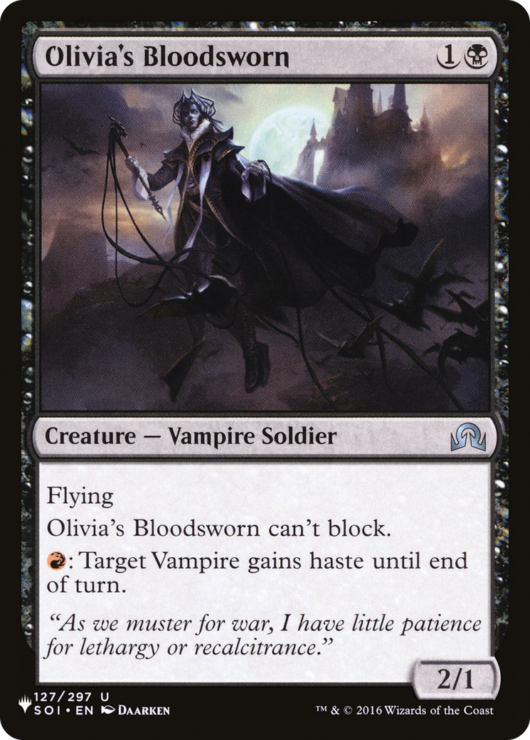 Olivia's Bloodsworn [The List] | Card Merchant Takapuna