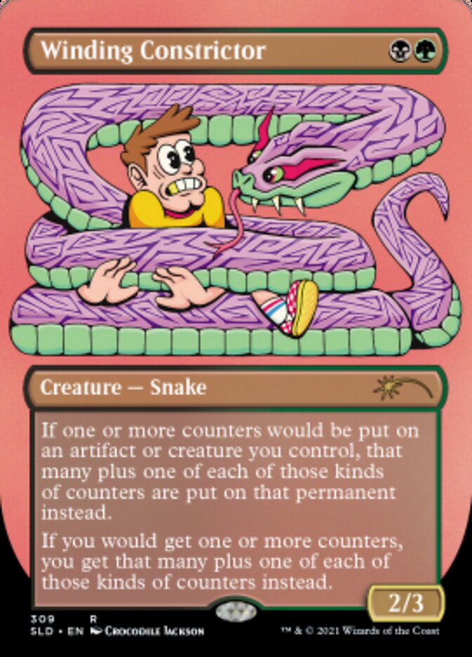 Winding Constrictor (Borderless) (Foil Etched) [Secret Lair Drop Series] | Card Merchant Takapuna