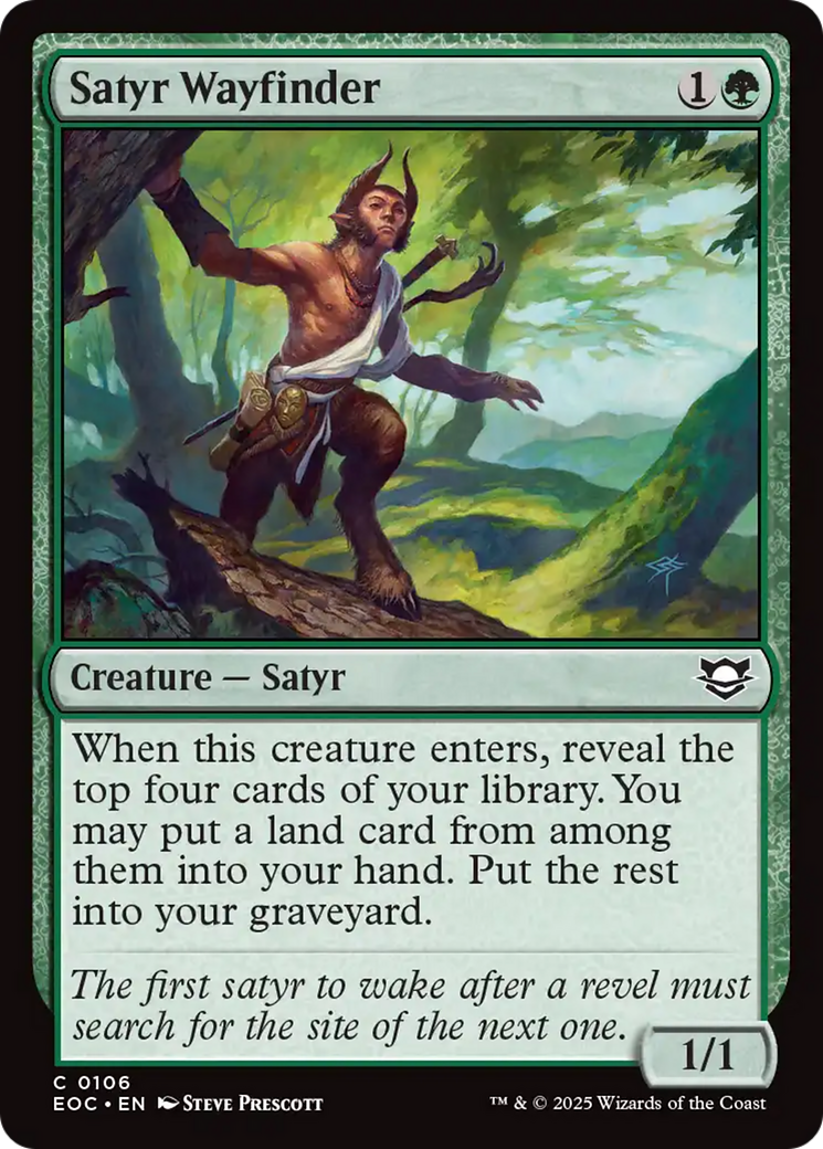 Satyr Wayfinder [Edge of Eternities Commander] | Card Merchant Takapuna