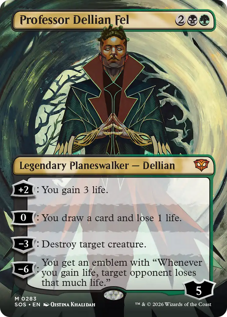 Professor Dellian Fel (Borderless) [Secrets of Strixhaven] | Card Merchant Takapuna
