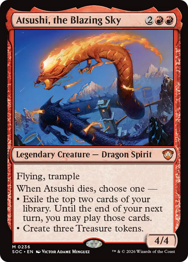 Atsushi, the Blazing Sky [Secrets of Strixhaven Commander] | Card Merchant Takapuna