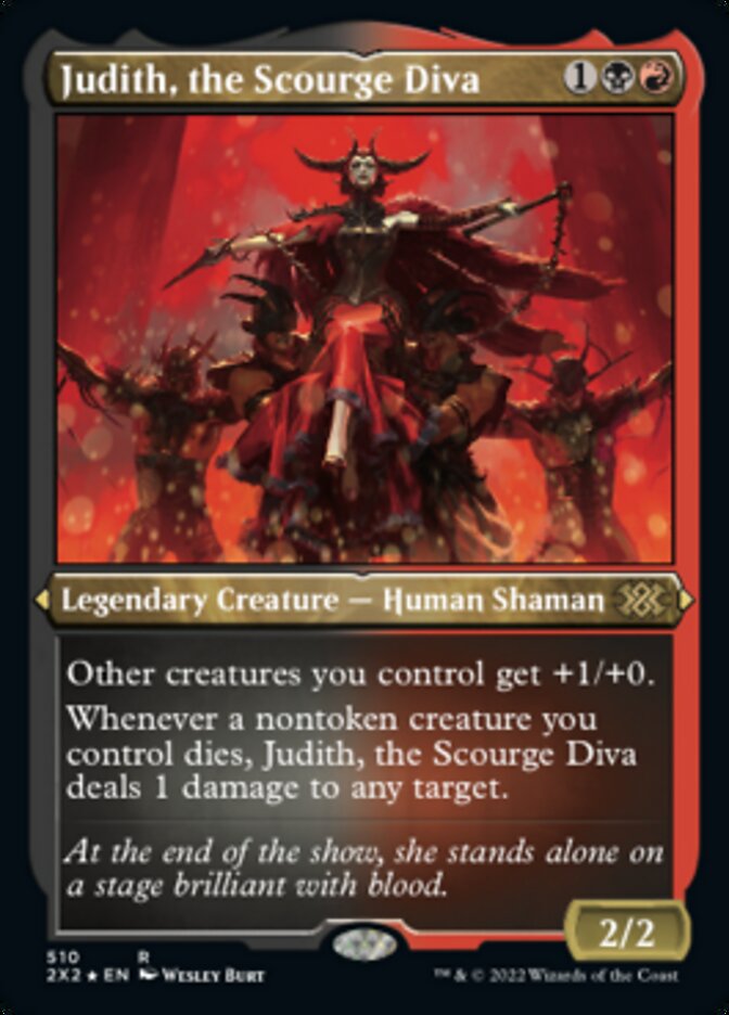 Judith, the Scourge Diva (Foil Etched) [Double Masters 2022] | Card Merchant Takapuna