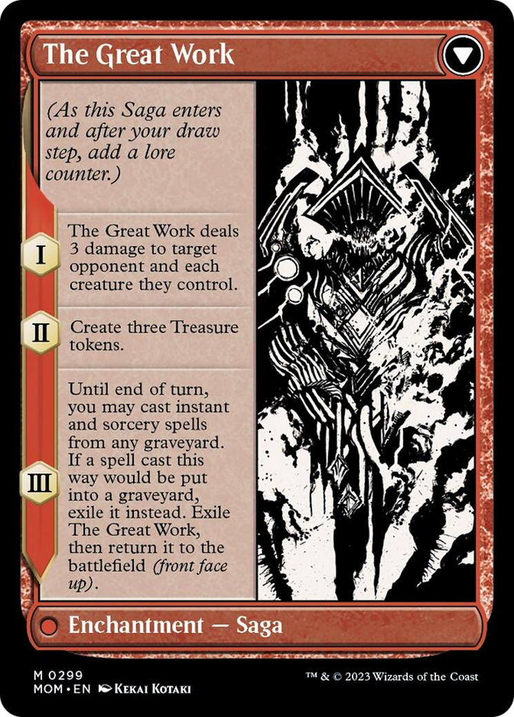 Urabrask // The Great Work (Showcase Planar Booster Fun) [March of the Machine] | Card Merchant Takapuna