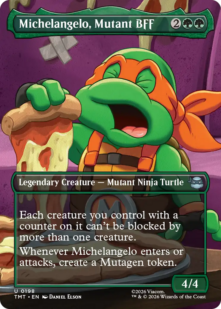 Michelangelo, Mutant BFF (Borderless) [Teenage Mutant Ninja Turtles] | Card Merchant Takapuna