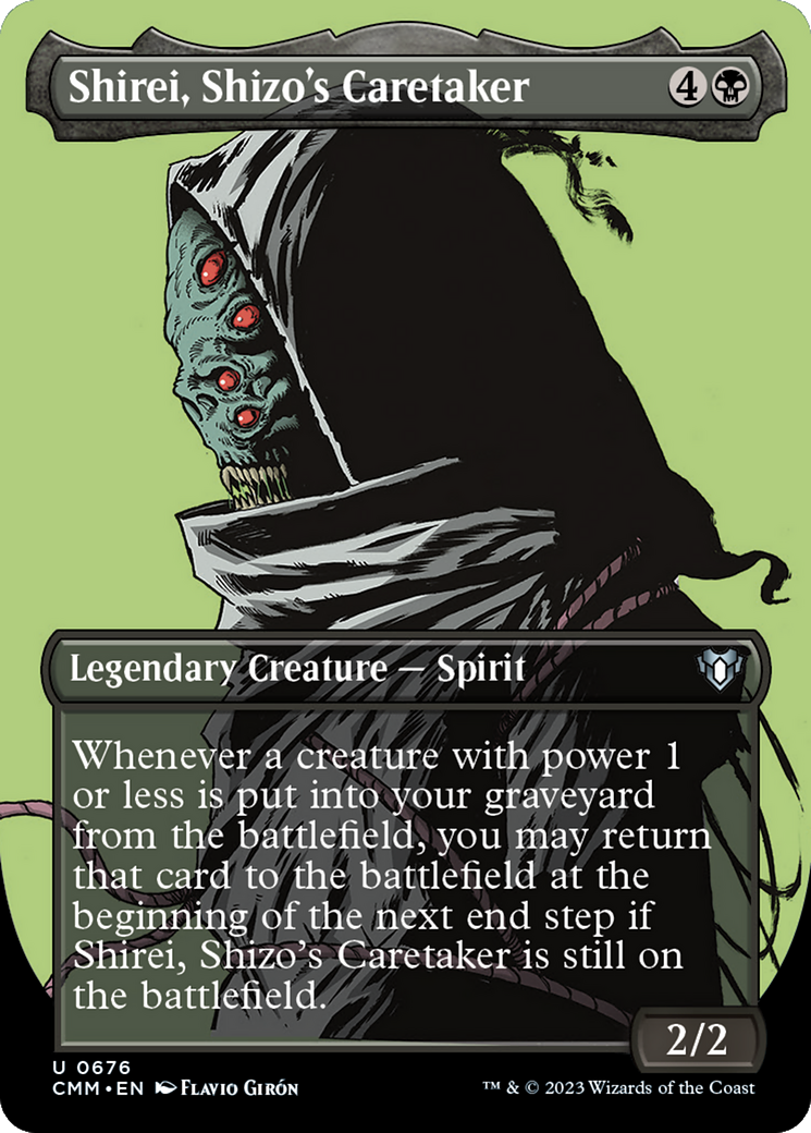 Shirei, Shizo's Caretaker (Borderless Profile) [Commander Masters] | Card Merchant Takapuna