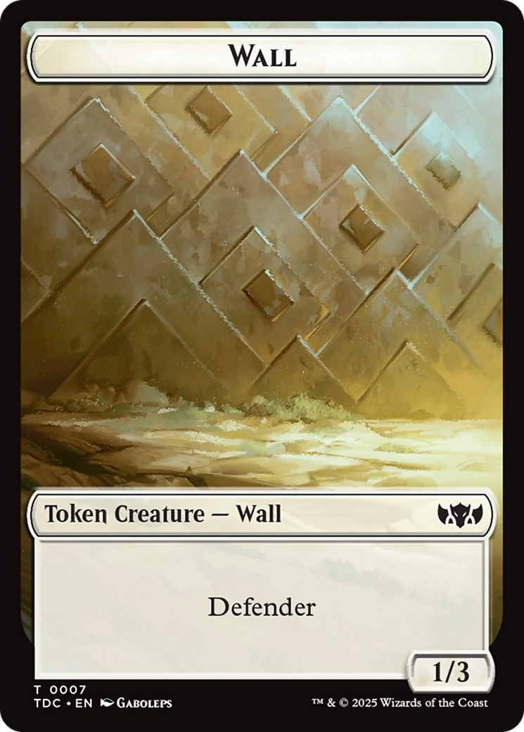 Insect (0023) // Wall Double-Sided Token [Tarkir: Dragonstorm Commander Tokens] | Card Merchant Takapuna