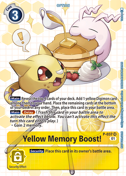 Yellow Memory Boost! [P-037] (Box Promotion Pack - Next Adventure) [Promotional Cards] | Card Merchant Takapuna