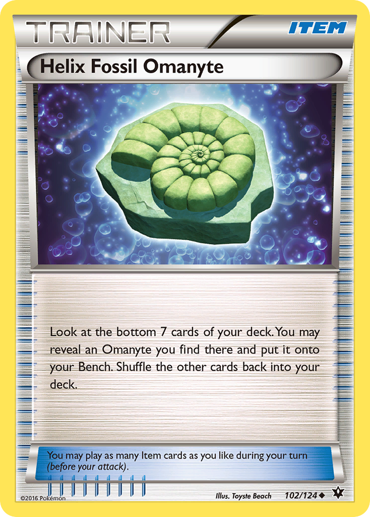 Helix Fossil Omanyte (102/124) [XY: Fates Collide] | Card Merchant Takapuna