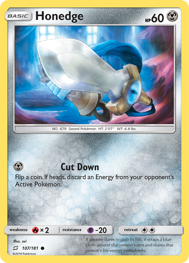Honedge (107/181) [Sun & Moon: Team Up] | Card Merchant Takapuna