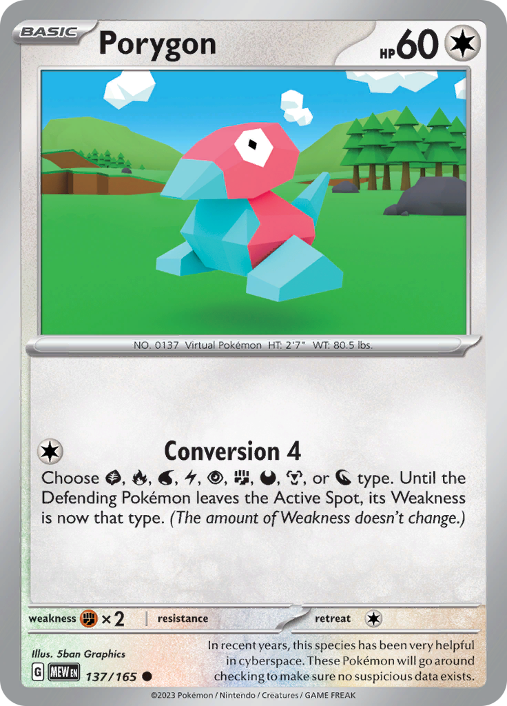 Porygon (137/165) [Scarlet & Violet 151] | Card Merchant Takapuna