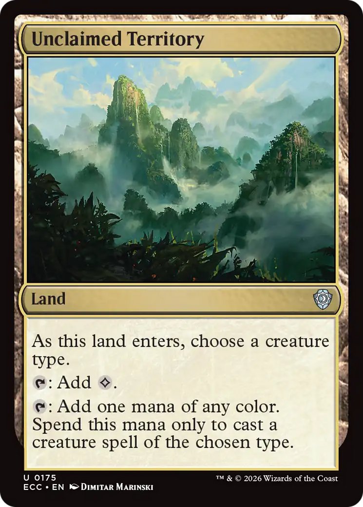 Unclaimed Territory [Lorwyn Eclipsed Commander] | Card Merchant Takapuna