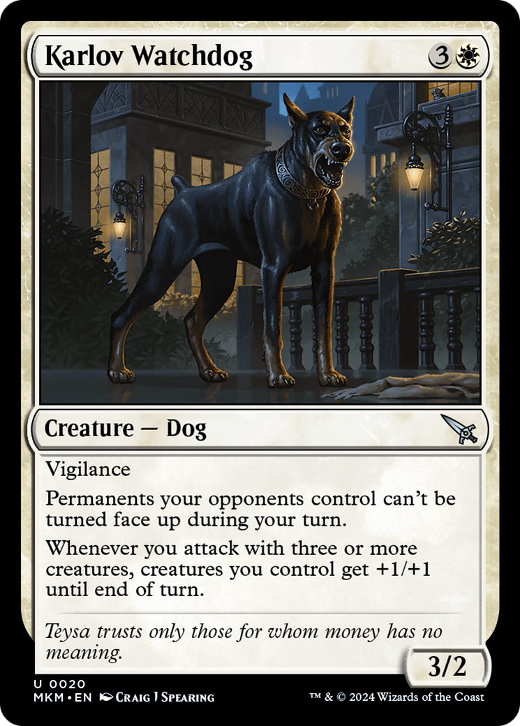 Karlov Watchdog [Murders at Karlov Manor] | Card Merchant Takapuna