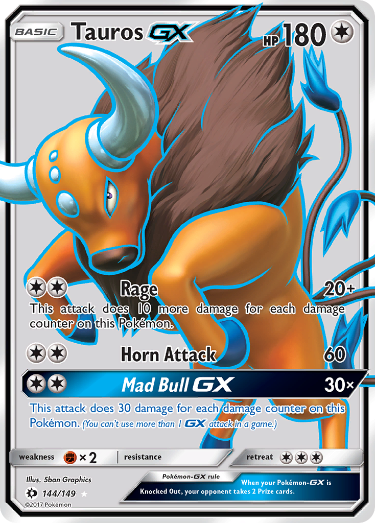 Tauros GX (144/149) [Sun & Moon: Base Set] | Card Merchant Takapuna