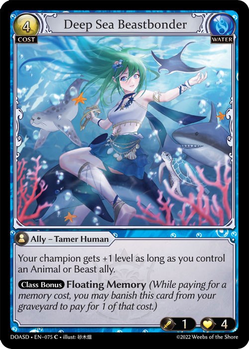 Deep Sea Beastbonder (075) [Dawn of Ashes: Starter Decks] | Card Merchant Takapuna
