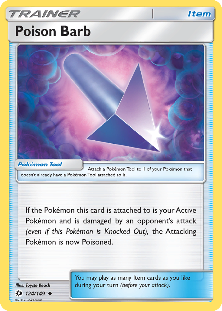 Poison Barb (124/149) [Sun & Moon: Base Set] | Card Merchant Takapuna