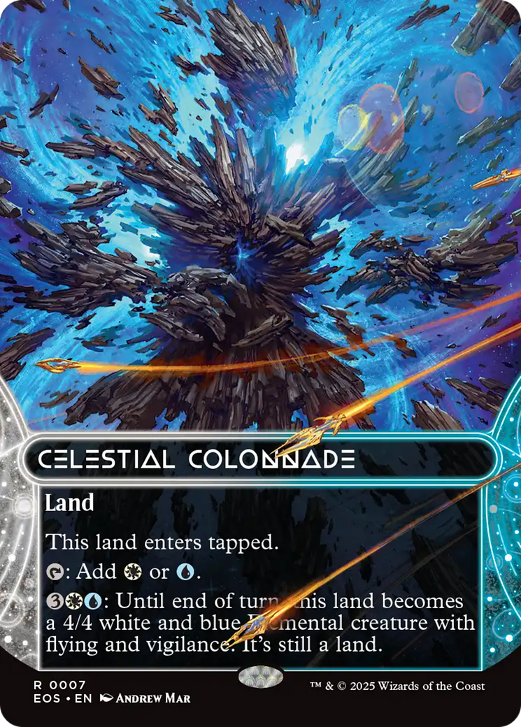 Celestial Colonnade (0007) (Borderless) [Edge of Eternities: Stellar Sights] | Card Merchant Takapuna
