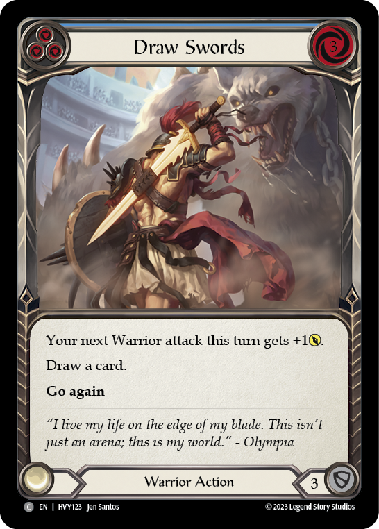 Draw Swords (Blue) [HVY123] (Heavy Hitters) | Card Merchant Takapuna