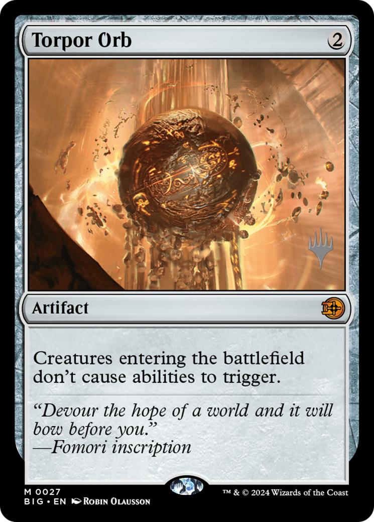 Torpor Orb (Promo Pack) [Outlaws of Thunder Junction: The Big Score] | Card Merchant Takapuna