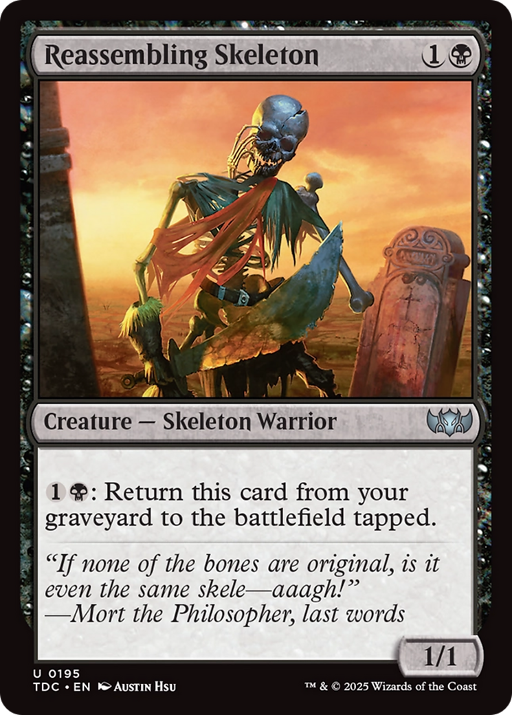 Reassembling Skeleton [Tarkir: Dragonstorm Commander] | Card Merchant Takapuna
