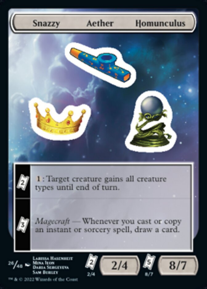 Snazzy Aether Homunculus [Unfinity Stickers] | Card Merchant Takapuna