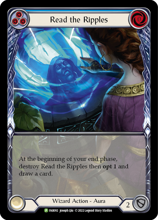 Read the Ripples (Blue) [FAB092] (Promo)  Rainbow Foil | Card Merchant Takapuna