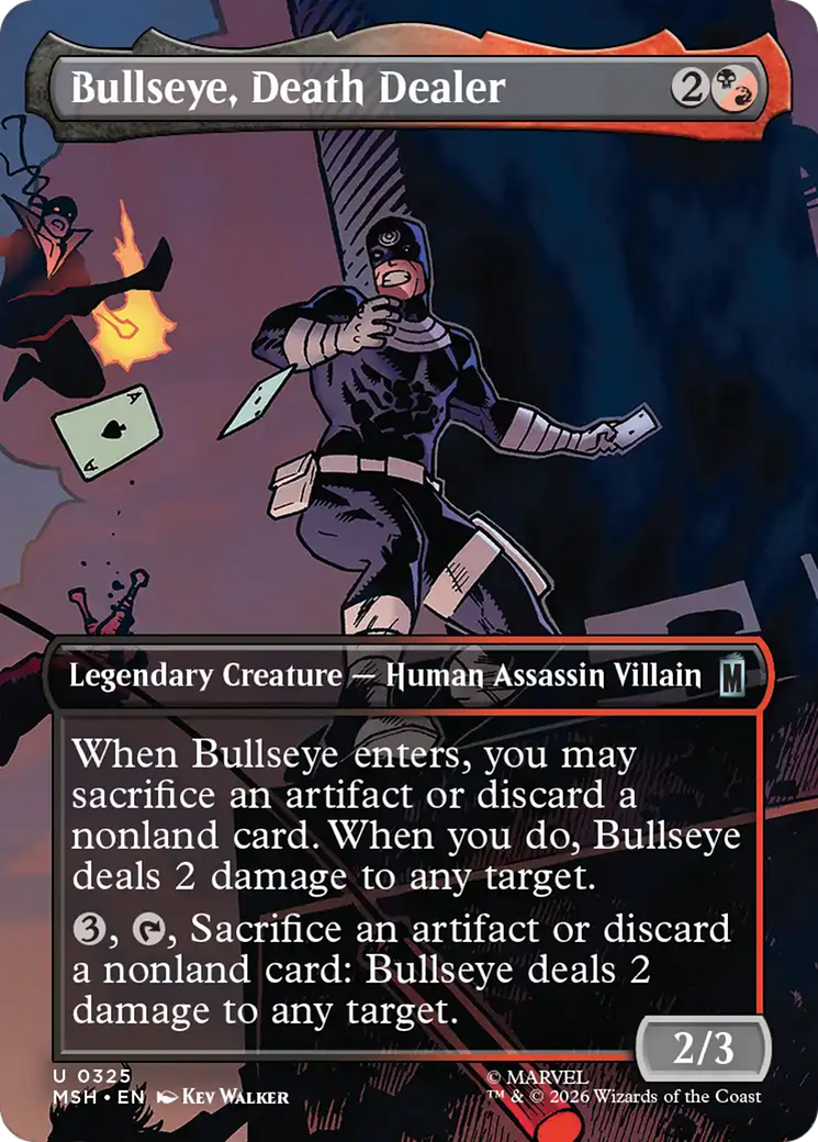 Bullseye, Death Dealer (Borderless) [Marvel Super Heroes] | Card Merchant Takapuna