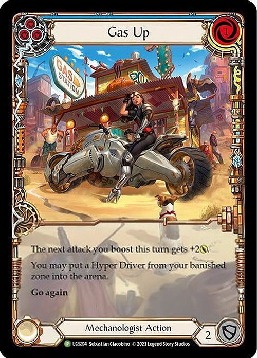 Gas Up (Blue) [LGS204] (Promo)  Rainbow Foil | Card Merchant Takapuna