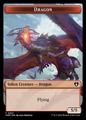 Elemental (0024) // Dragon (0021) Double-Sided Token [Commander Masters Tokens] | Card Merchant Takapuna