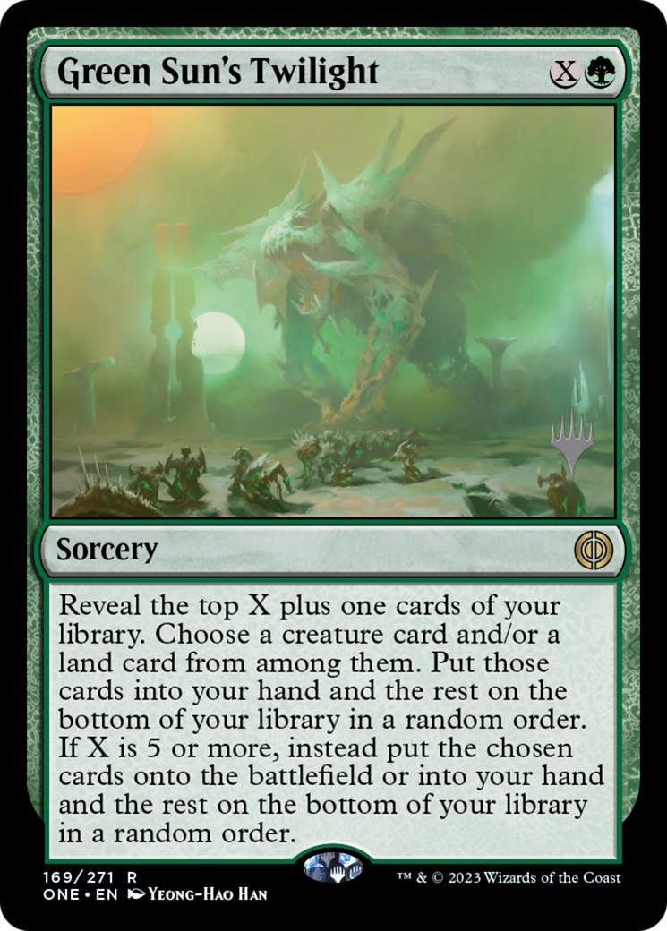 Green Sun's Twilight (Promo Pack) [Phyrexia: All Will Be One Promos] | Card Merchant Takapuna