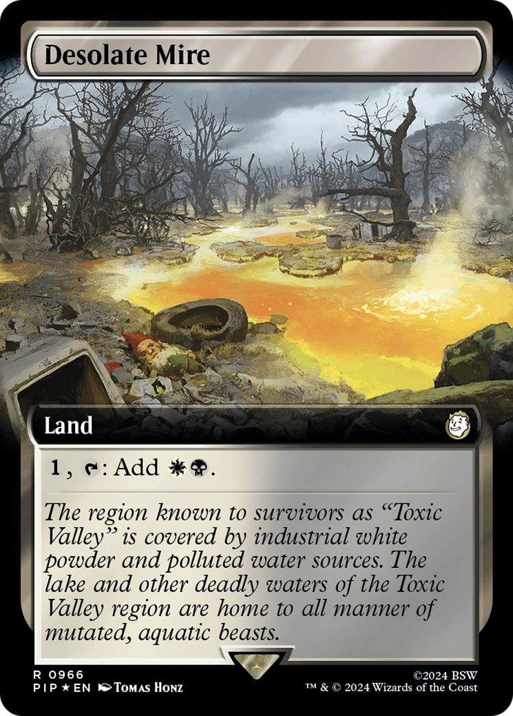 Desolate Mire (Extended Art) (Surge Foil) [Fallout] | Card Merchant Takapuna