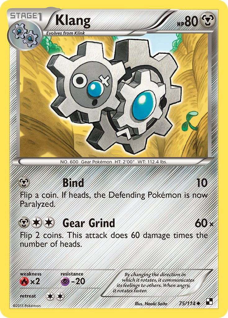 Klang (75/114) (Cracked Ice Holo) (Blister Exclusive) [Black & White: Base Set] | Card Merchant Takapuna