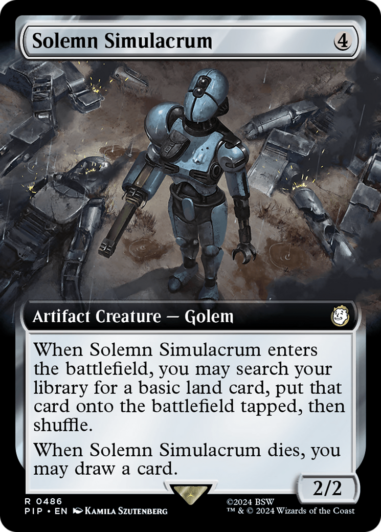 Solemn Simulacrum (Extended Art) [Fallout] | Card Merchant Takapuna