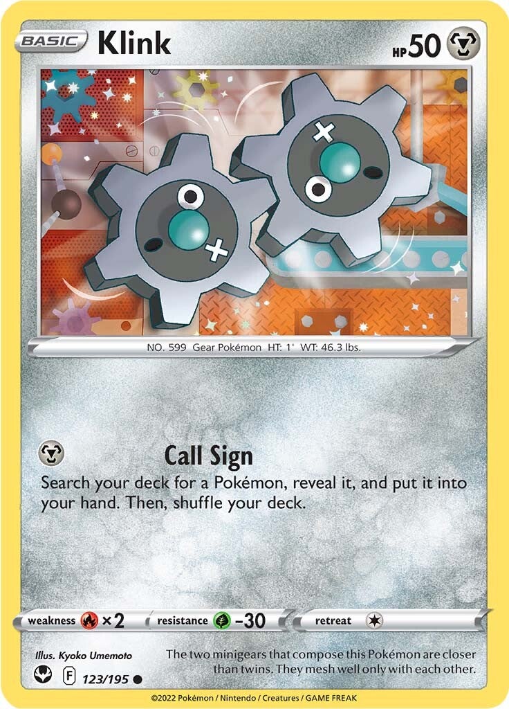 Klink (123/195) [Sword & Shield: Silver Tempest] | Card Merchant Takapuna