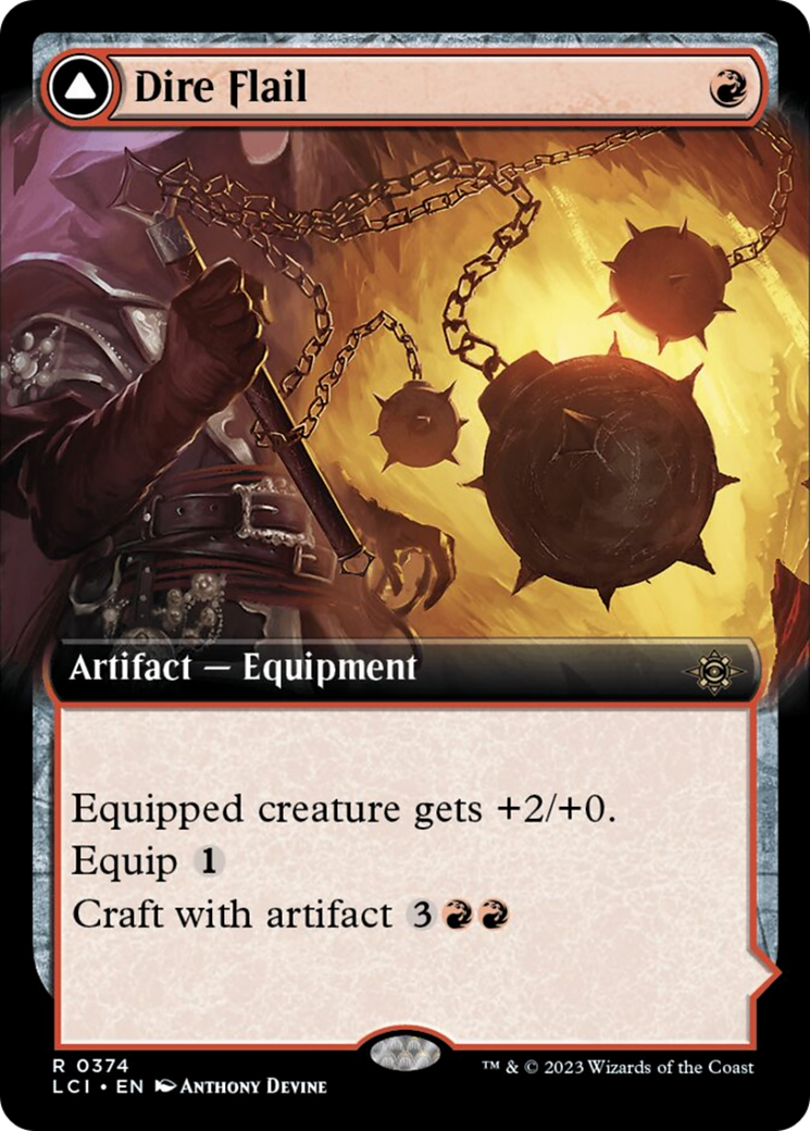 Dire Flail (Extended Art) [The Lost Caverns of Ixalan] | Card Merchant Takapuna