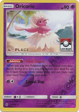Oricorio (55/145) (League Promo 4th Place) [Sun & Moon: Guardians Rising] | Card Merchant Takapuna