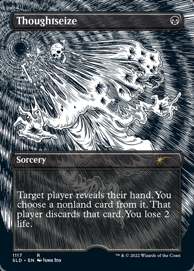Thoughtseize (Borderless Etched Foil) [Secret Lair Drop Series] | Card Merchant Takapuna