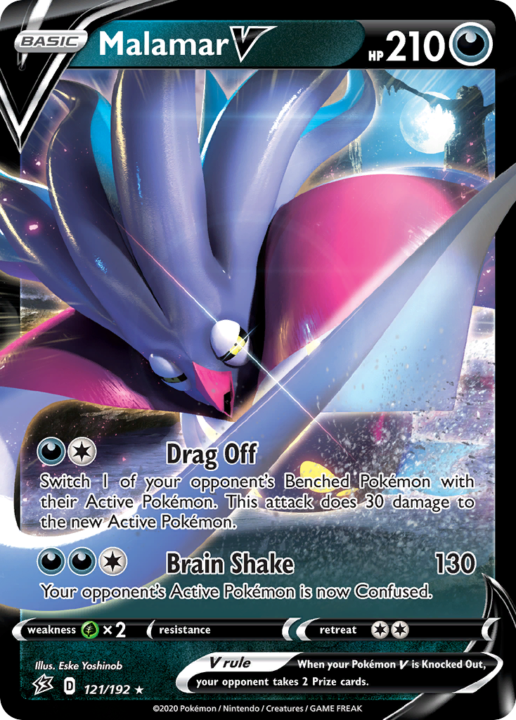 Malamar V (121/192) [Sword & Shield: Rebel Clash] | Card Merchant Takapuna
