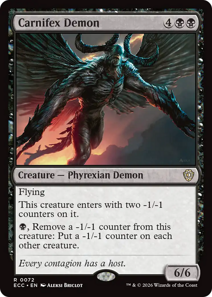 Carnifex Demon [Lorwyn Eclipsed Commander] | Card Merchant Takapuna