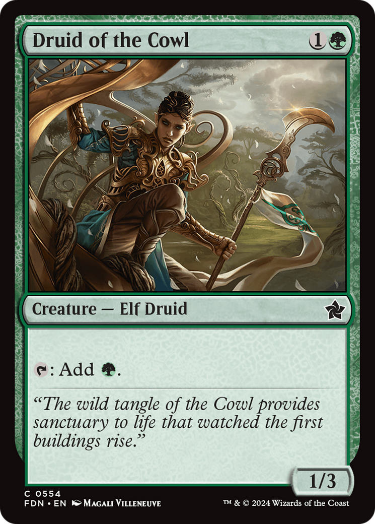 Druid of the Cowl [Foundations] | Card Merchant Takapuna