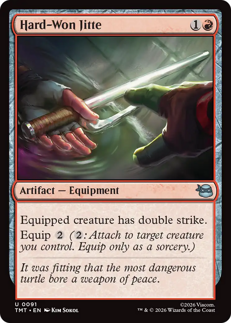 Hard-Won Jitte [Teenage Mutant Ninja Turtles] | Card Merchant Takapuna