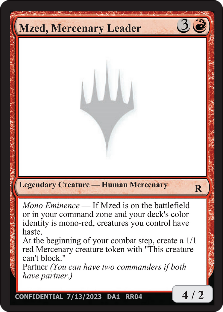 Mzed, Mercenary Leader [Unknown Event] | Card Merchant Takapuna