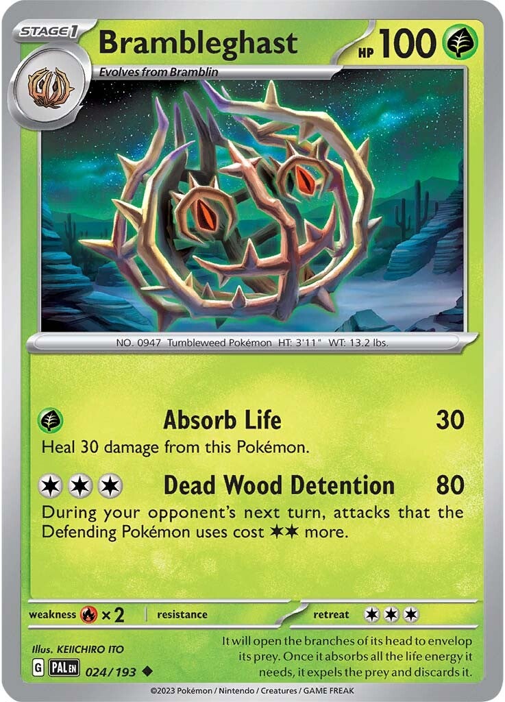 Brambleghast (024/193) [Scarlet & Violet: Paldea Evolved] | Card Merchant Takapuna