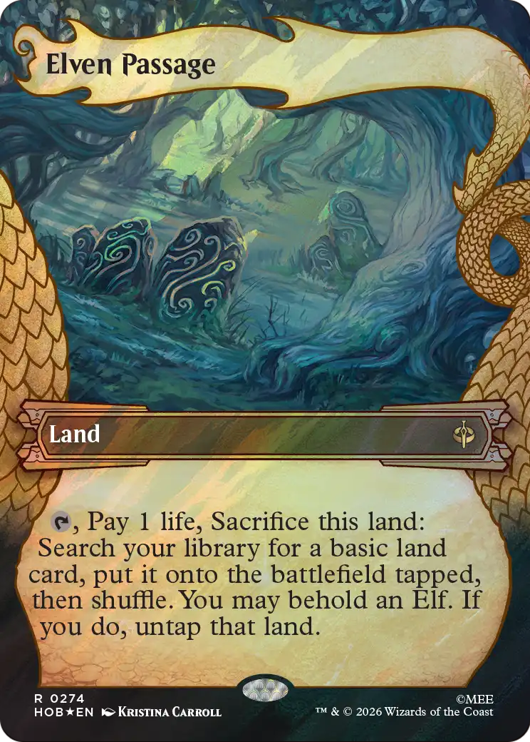 Elven Passage (Showcase) (Surge Foil) [The Hobbit] | Card Merchant Takapuna