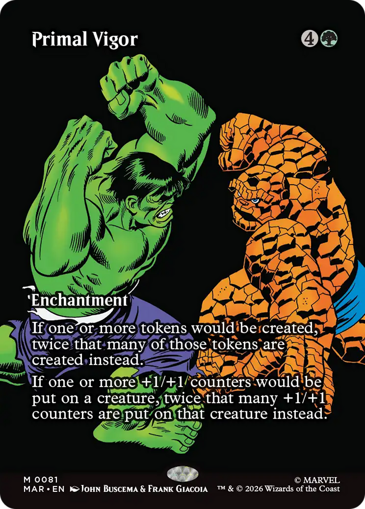 Primal Vigor (Borderless) [Marvel Universe: Eternal-Legal] | Card Merchant Takapuna