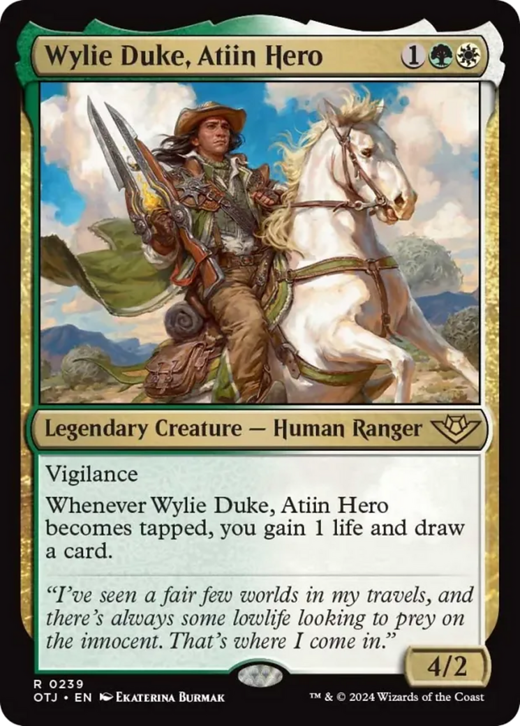Wylie Duke, Atiin Hero [Outlaws of Thunder Junction] | Card Merchant Takapuna