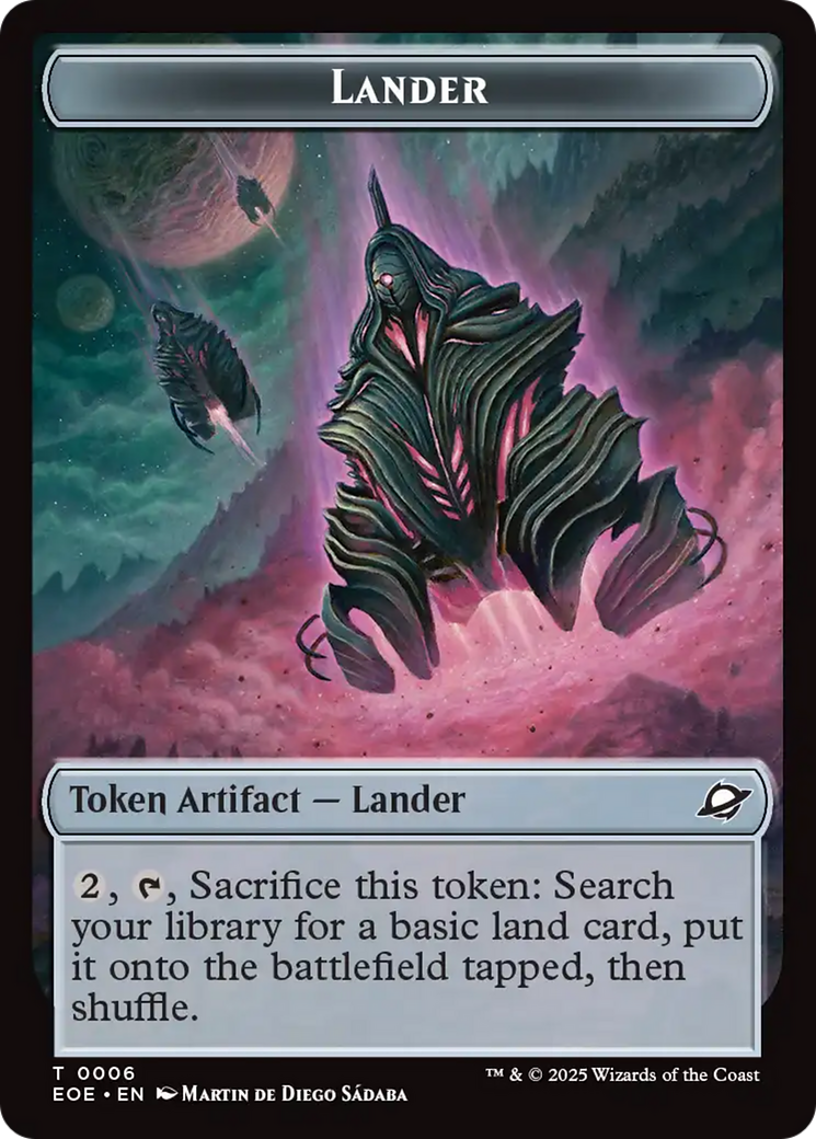 Beast (0006) // Lander Double-Sided Token [Edge of Eternities Tokens] | Card Merchant Takapuna