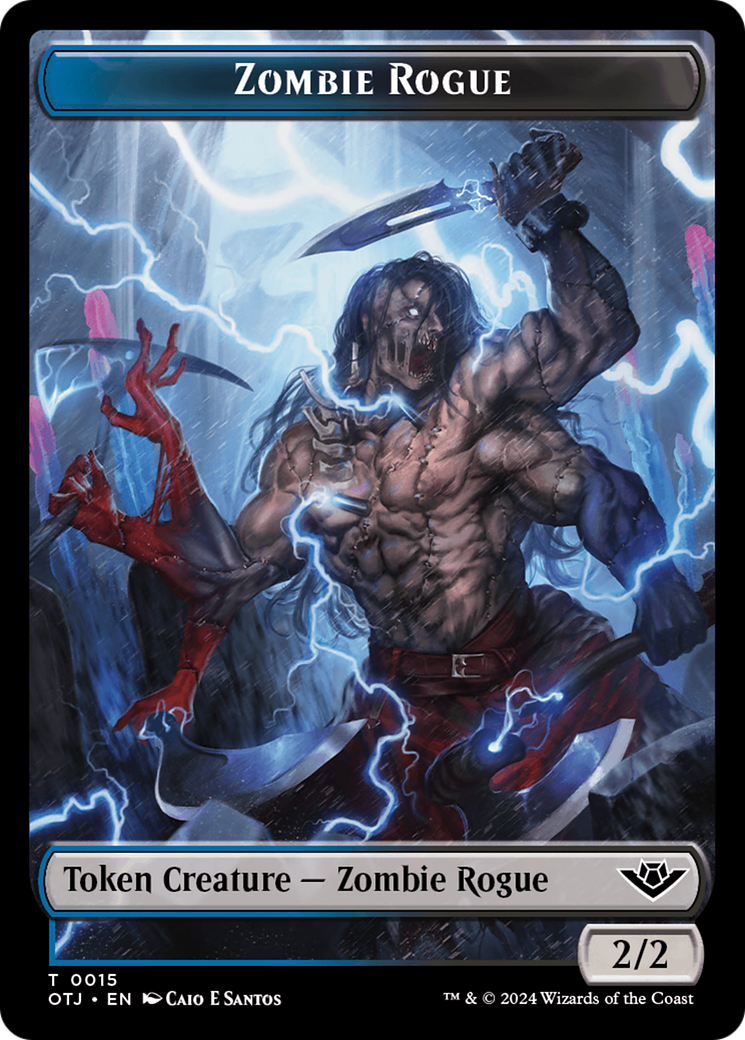 Mercenary // Zombie Rogue Double-Sided Token [Outlaws of Thunder Junction Tokens] | Card Merchant Takapuna