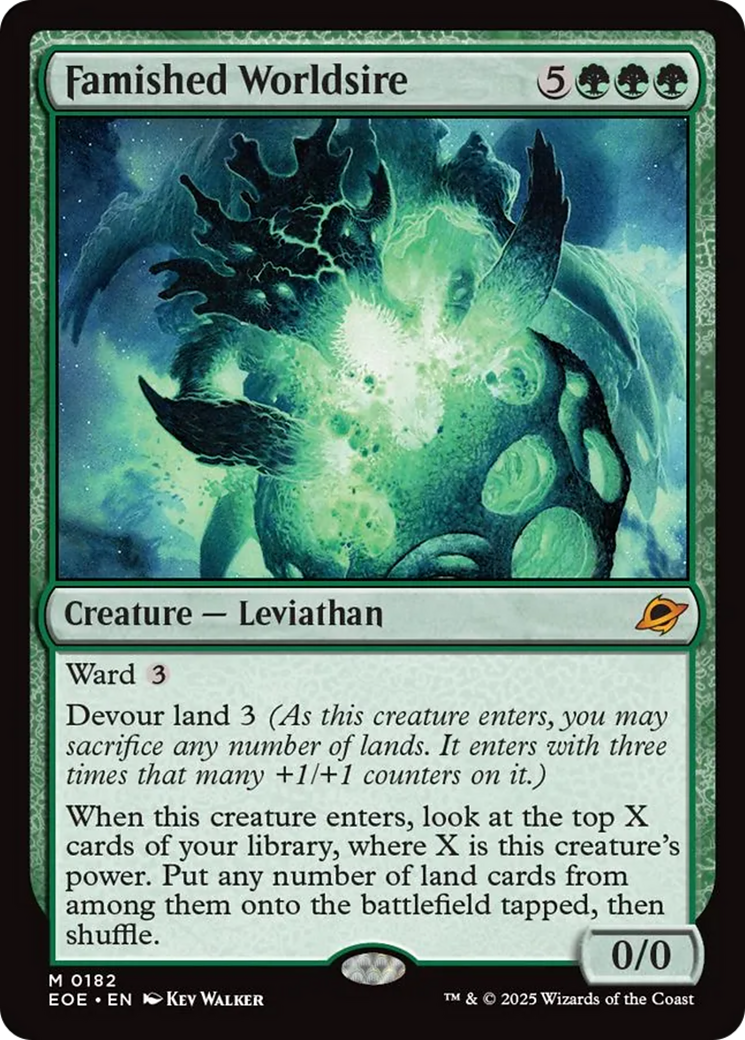 Famished Worldsire [Edge of Eternities] | Card Merchant Takapuna