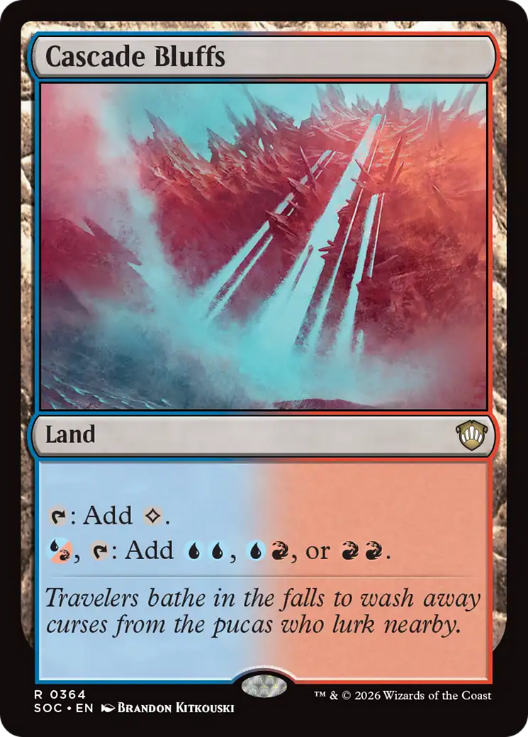 Cascade Bluffs [Secrets of Strixhaven Commander] | Card Merchant Takapuna